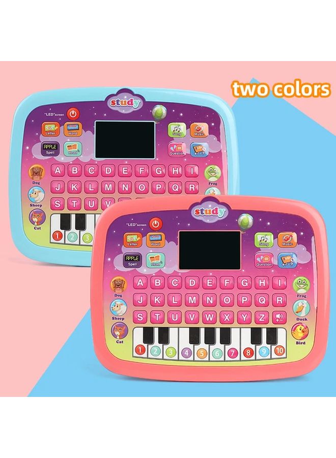 Blue Cartoon Bear LED Tablet Interactive Learning Toy For Kids - Image 4